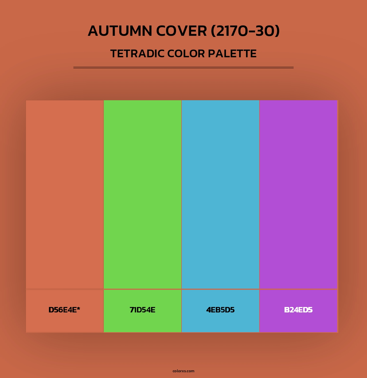 Autumn Cover (2170-30) - Tetradic Color Palette