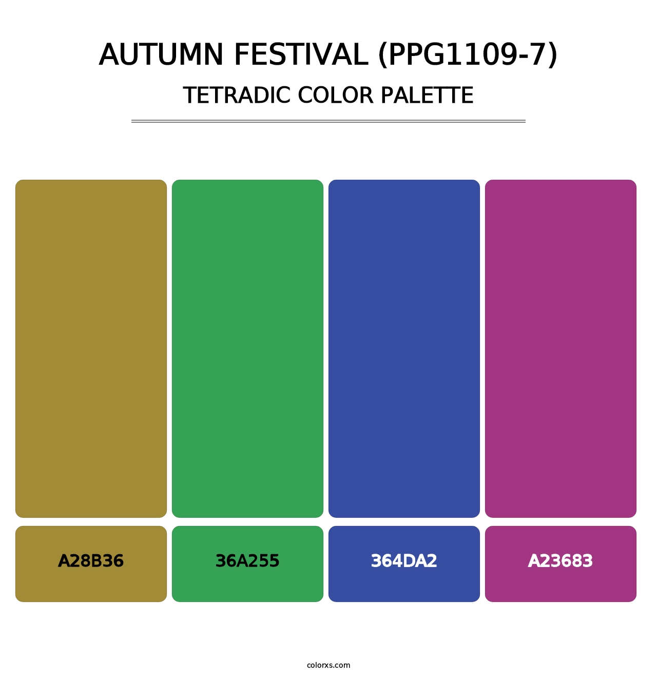 Autumn Festival (PPG1109-7) - Tetradic Color Palette