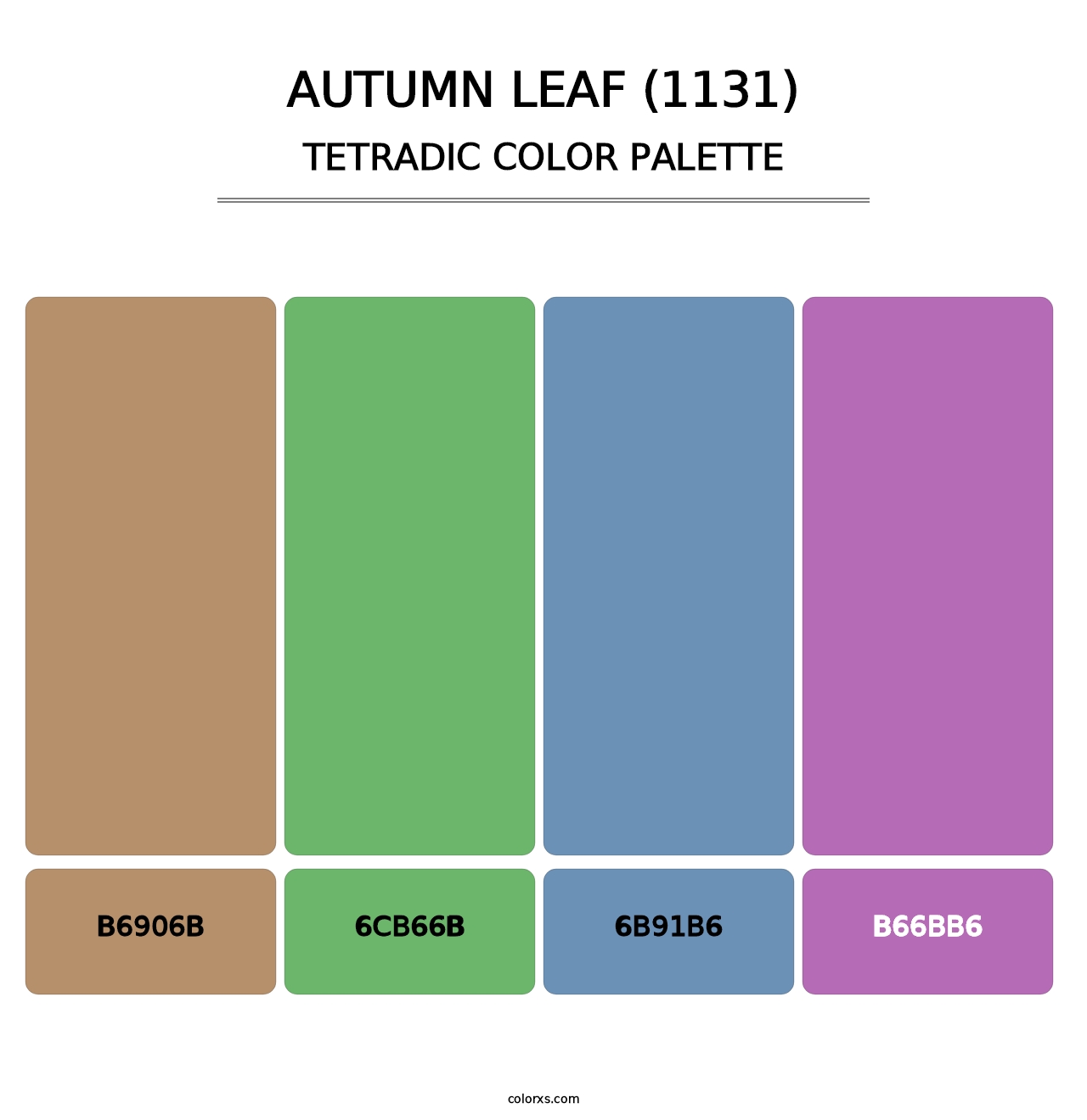 Autumn Leaf (1131) - Tetradic Color Palette