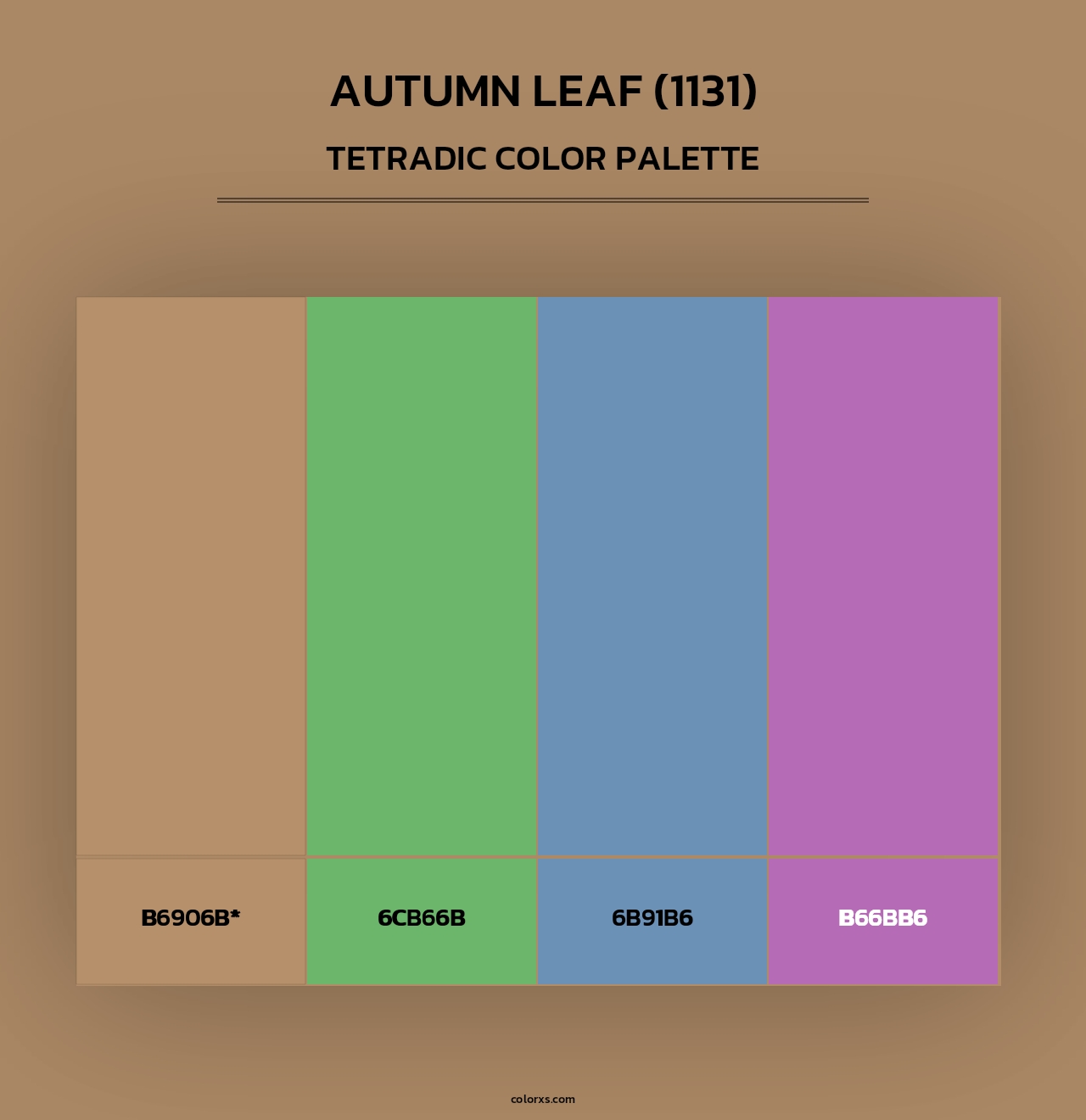 Autumn Leaf (1131) - Tetradic Color Palette