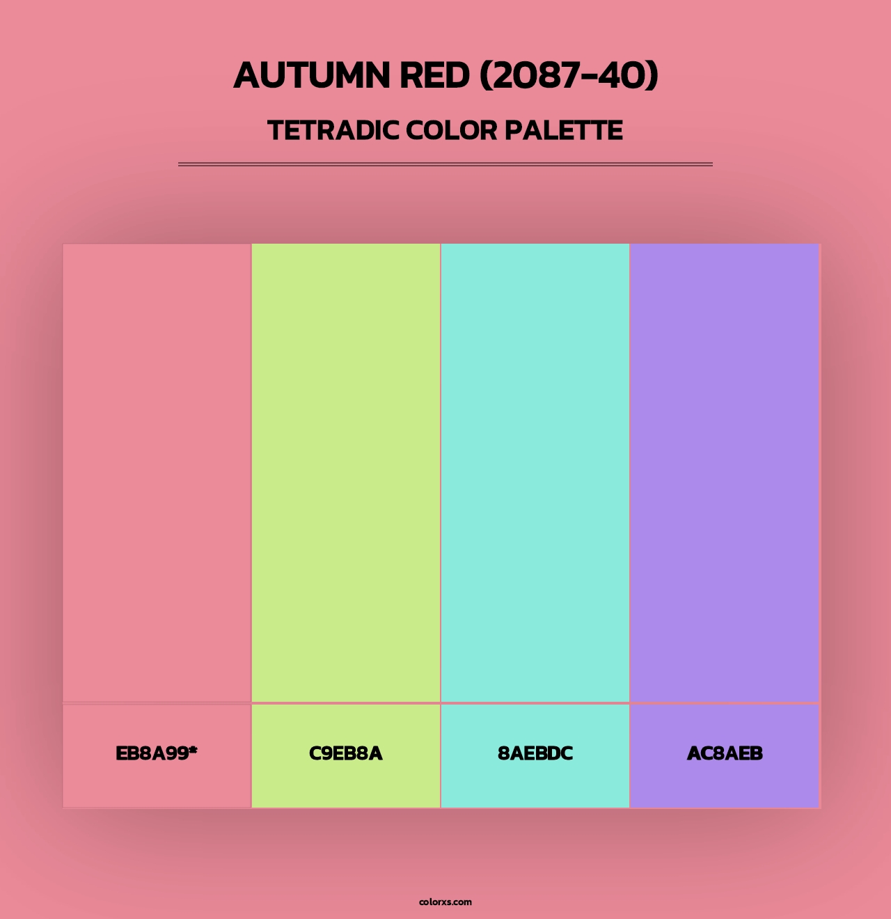 Autumn Red (2087-40) - Tetradic Color Palette