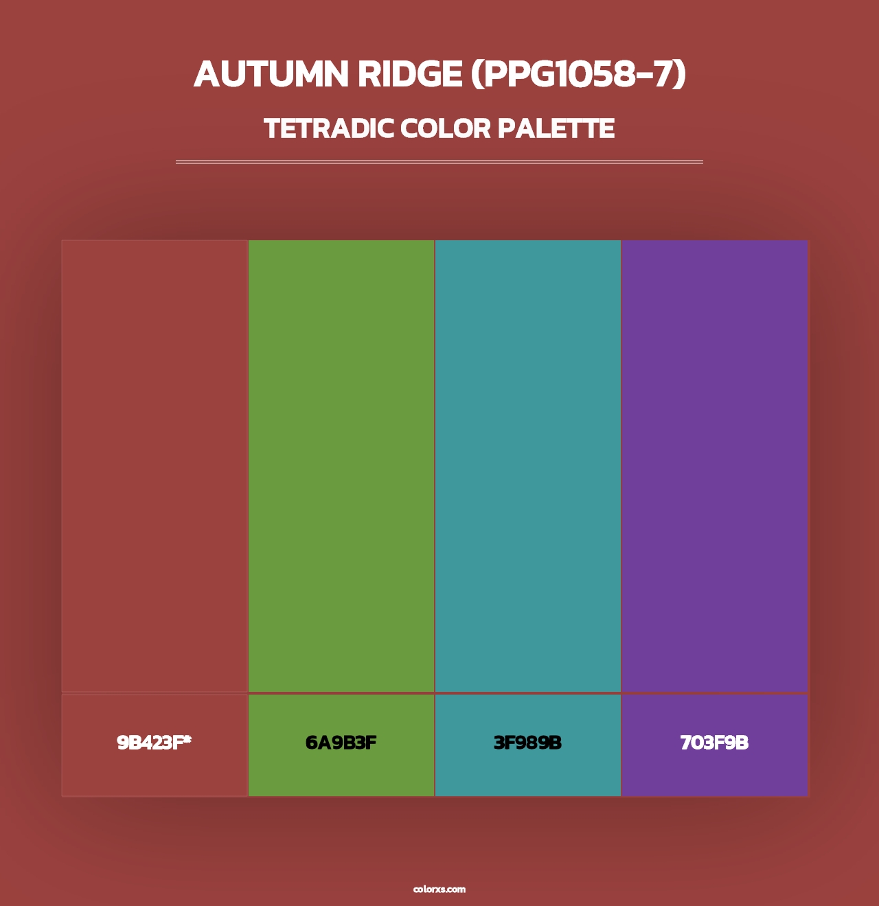 Autumn Ridge (PPG1058-7) - Tetradic Color Palette
