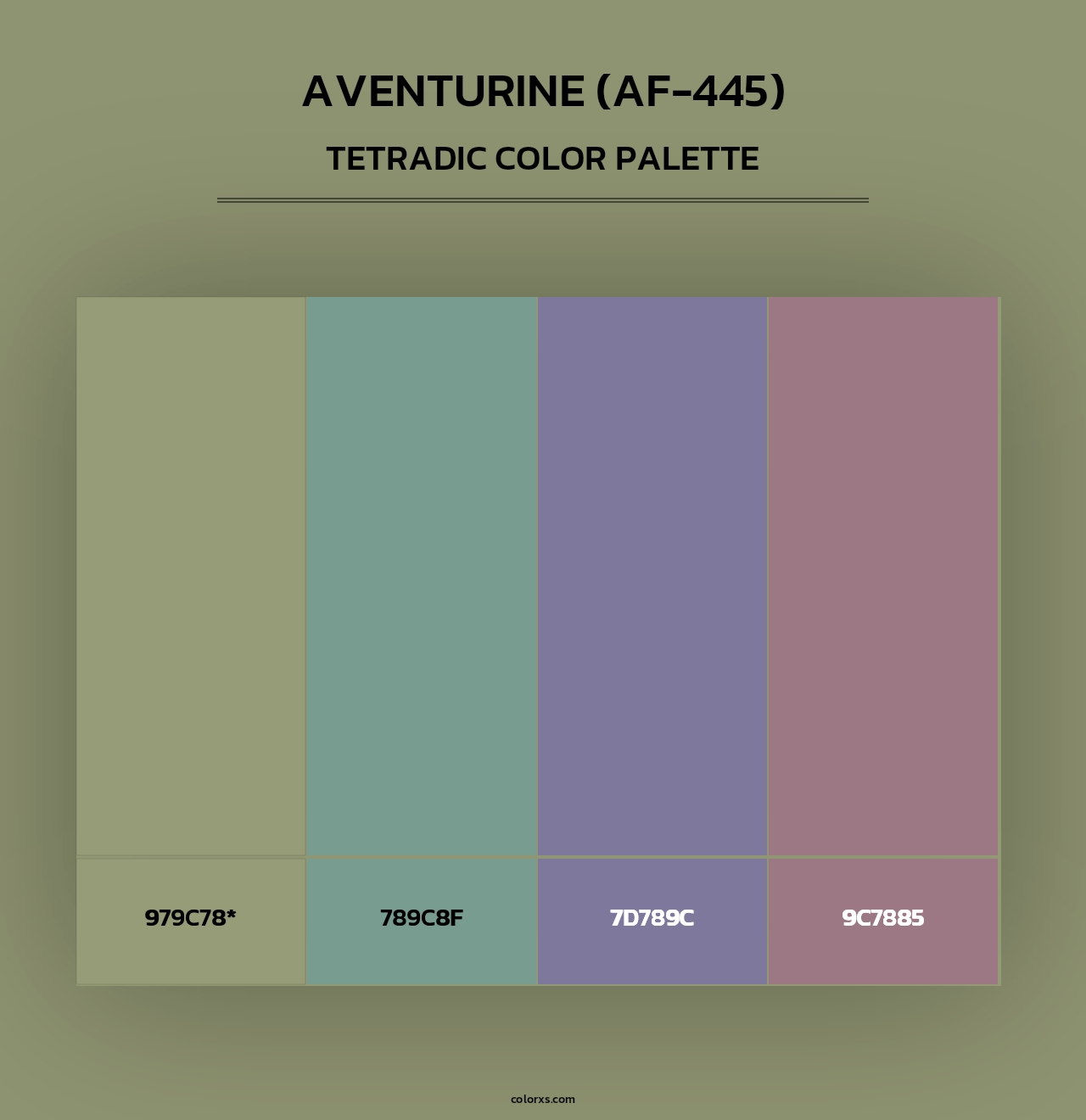 Aventurine (AF-445) - Tetradic Color Palette