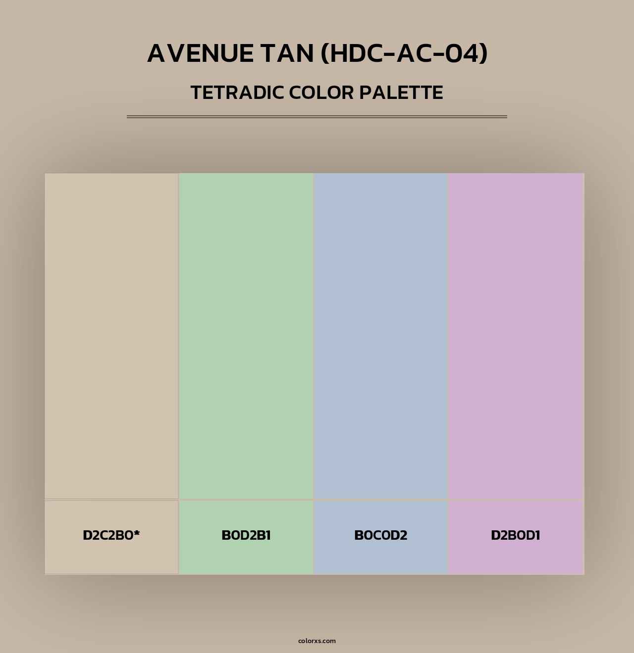 Avenue Tan (HDC-AC-04) - Tetradic Color Palette
