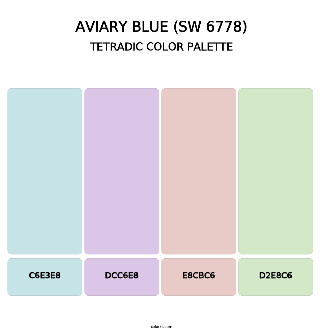Aviary Blue (SW 6778) - Tetradic Color Palette