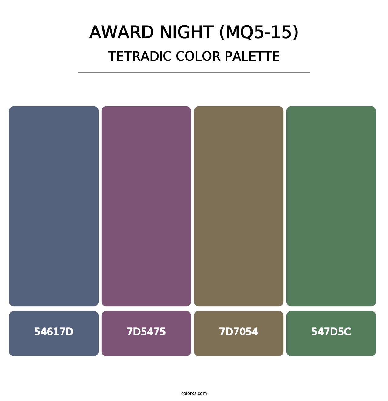 Award Night (MQ5-15) - Tetradic Color Palette