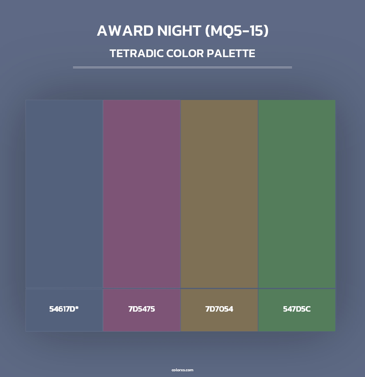 Award Night (MQ5-15) - Tetradic Color Palette