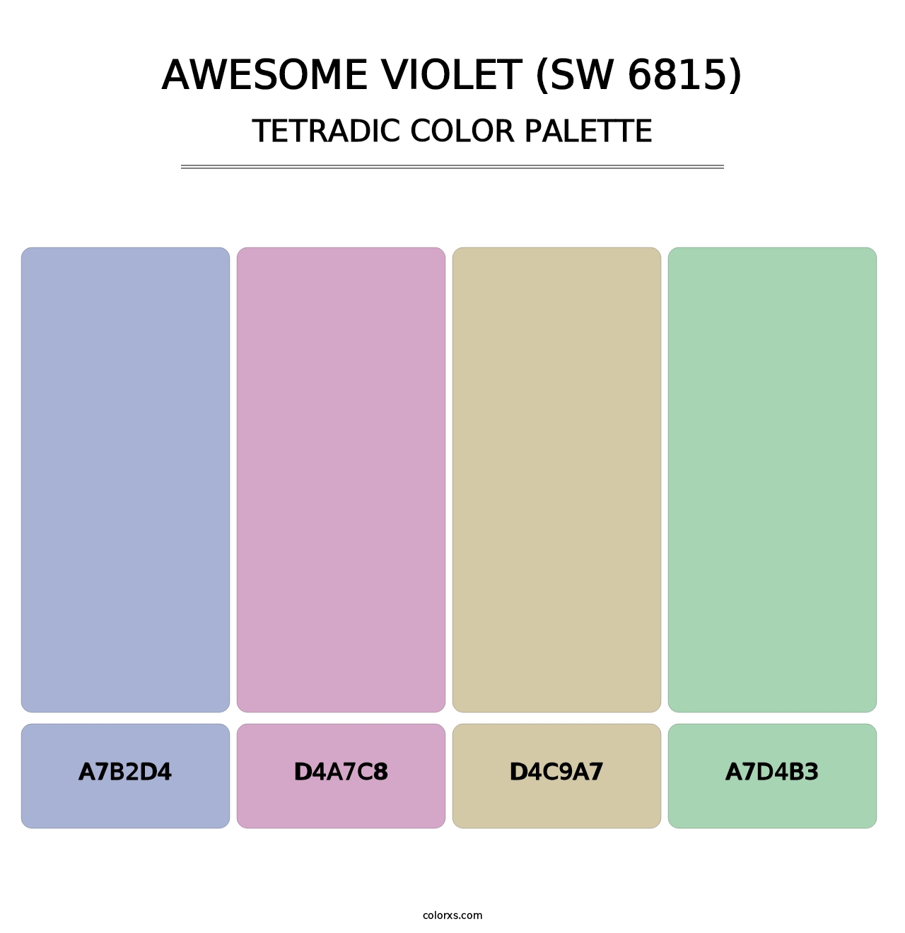 Awesome Violet (SW 6815) - Tetradic Color Palette