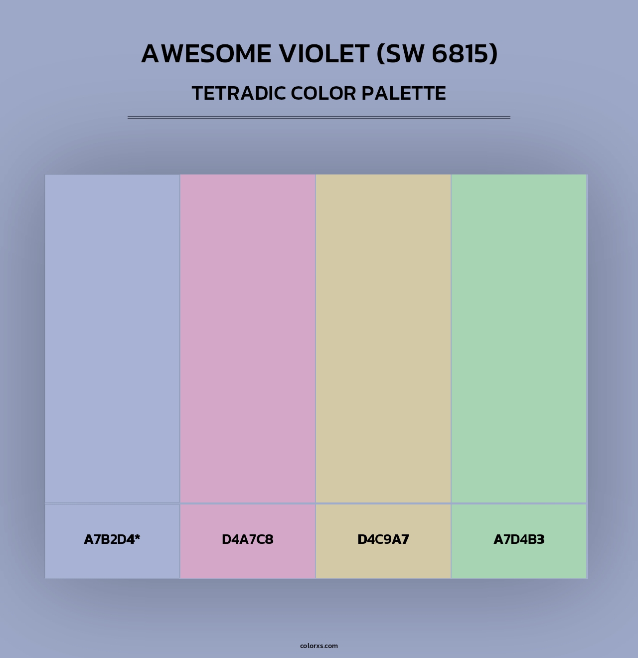 Awesome Violet (SW 6815) - Tetradic Color Palette