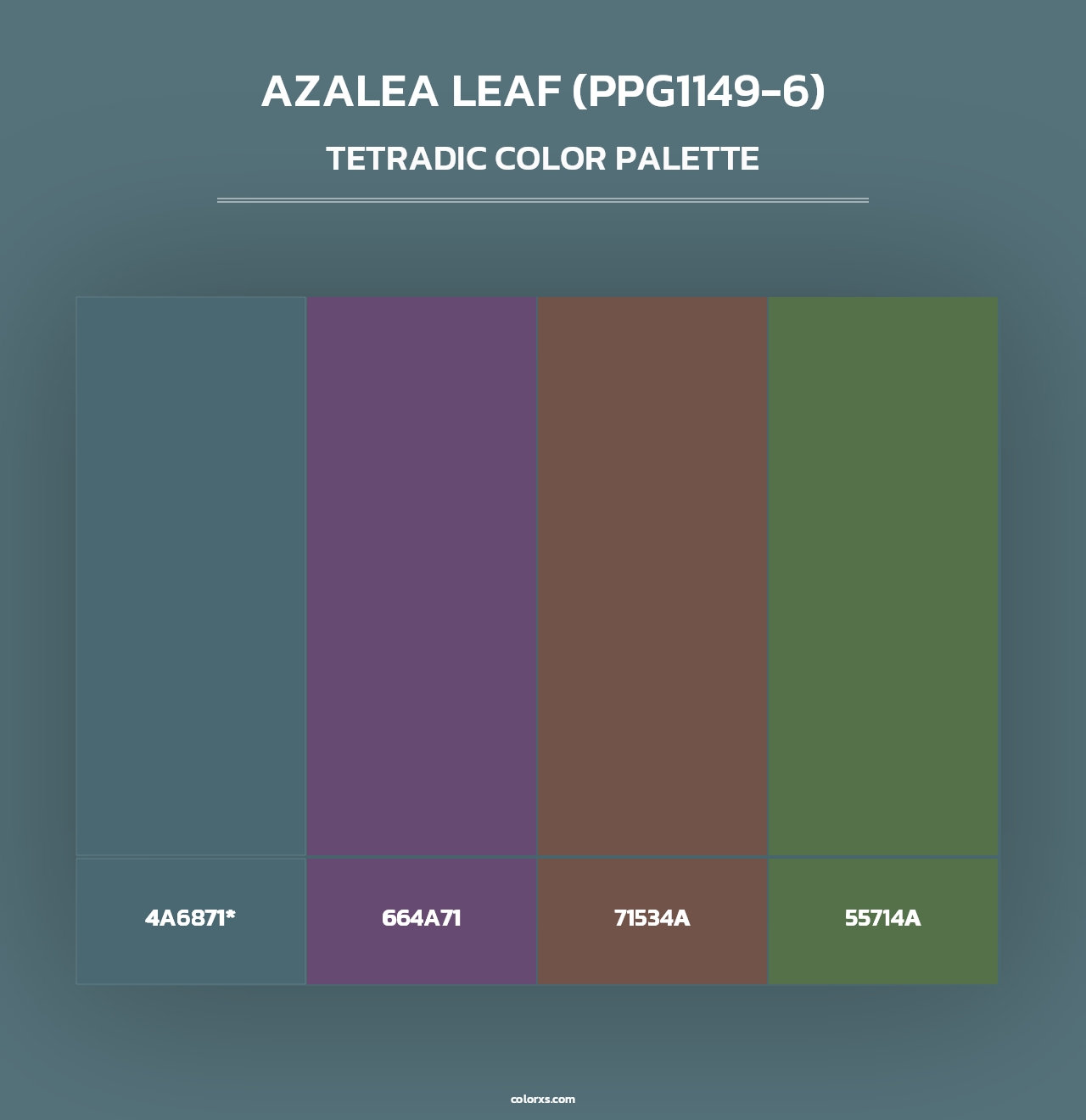 Azalea Leaf (PPG1149-6) - Tetradic Color Palette