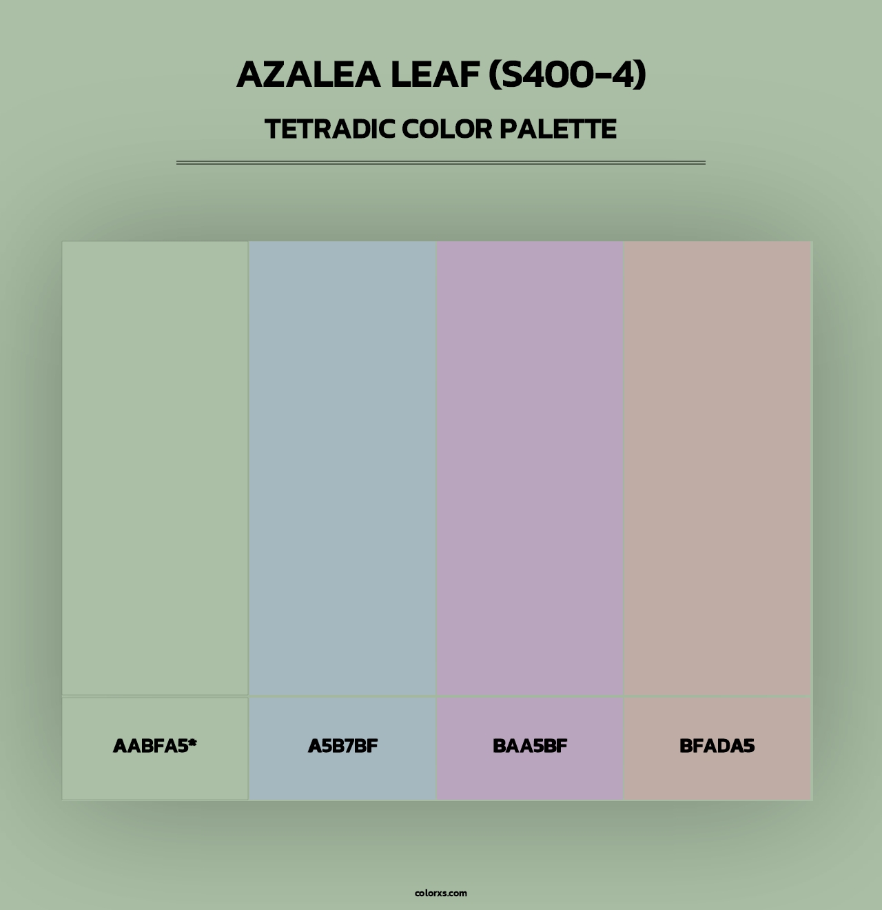 Azalea Leaf (S400-4) - Tetradic Color Palette