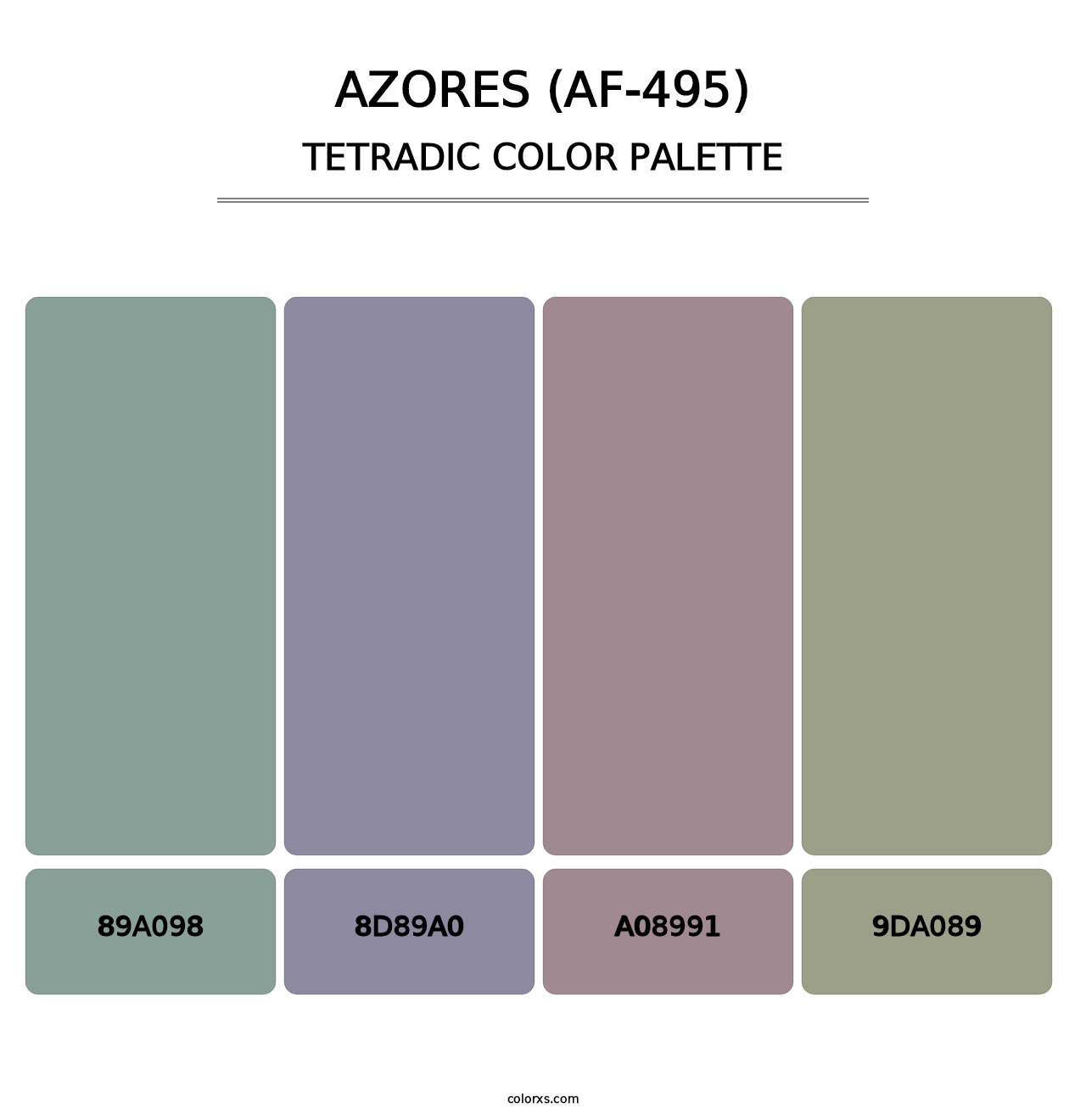 Azores (AF-495) - Tetradic Color Palette