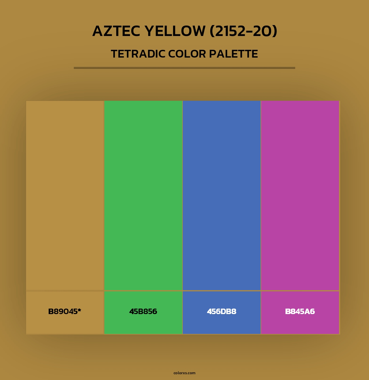 Aztec Yellow (2152-20) - Tetradic Color Palette