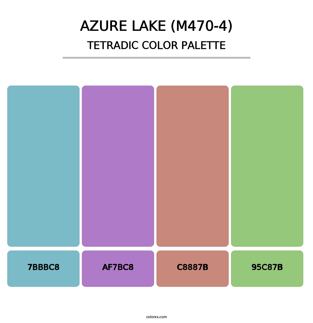 Azure Lake (M470-4) - Tetradic Color Palette