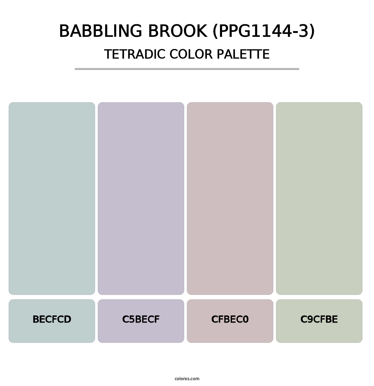 Babbling Brook (PPG1144-3) - Tetradic Color Palette