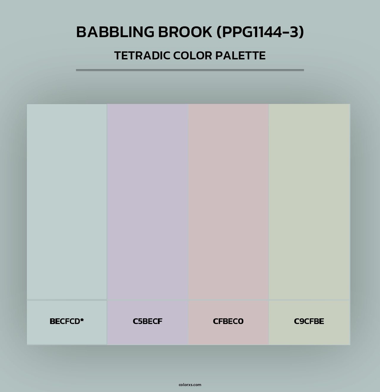 Babbling Brook (PPG1144-3) - Tetradic Color Palette