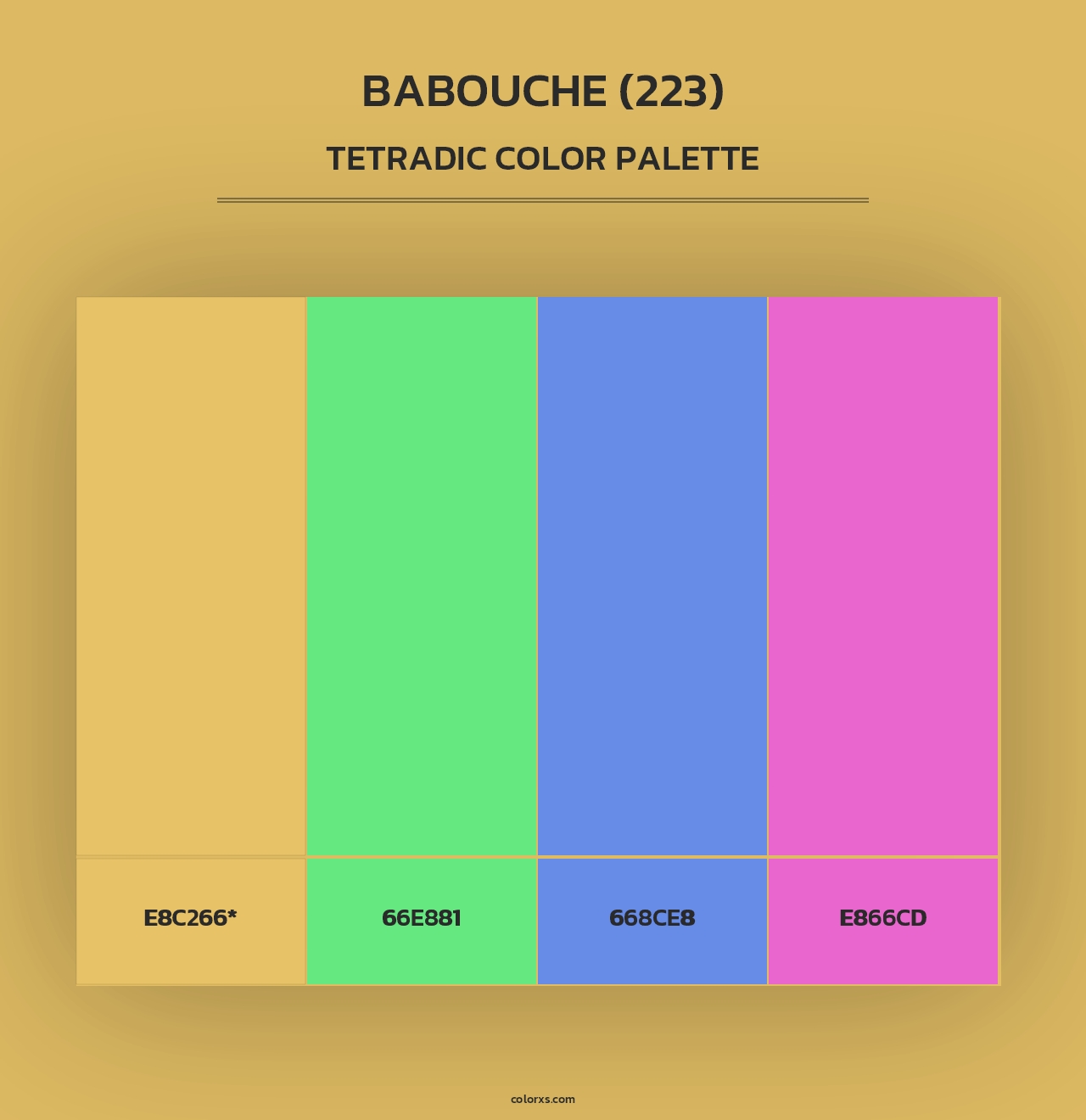 Babouche (223) - Tetradic Color Palette