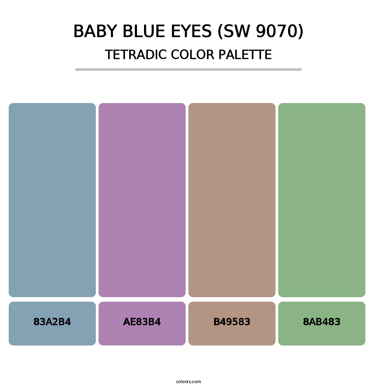Baby Blue Eyes (SW 9070) - Tetradic Color Palette