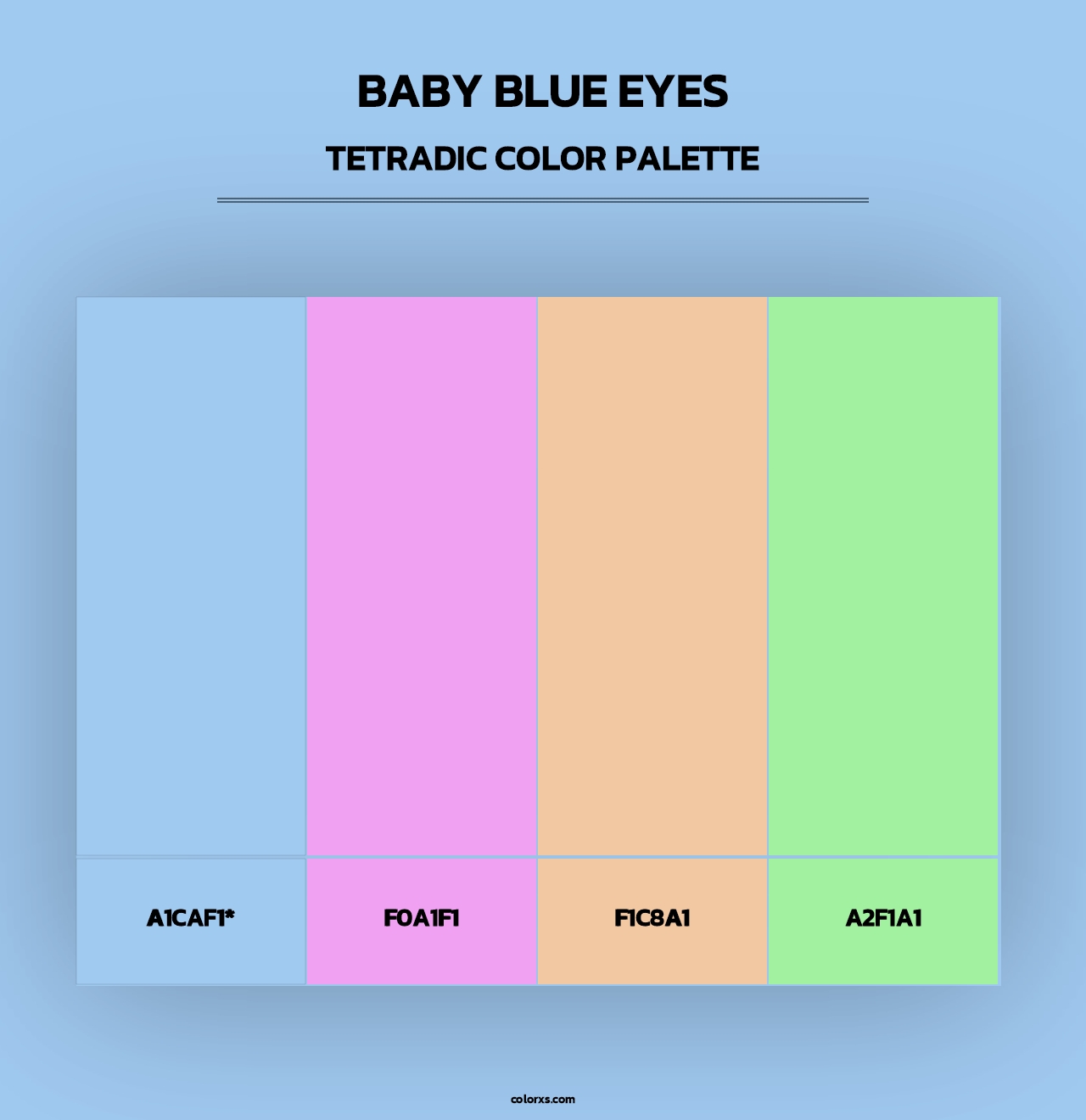 Baby Blue Eyes - Tetradic Color Palette