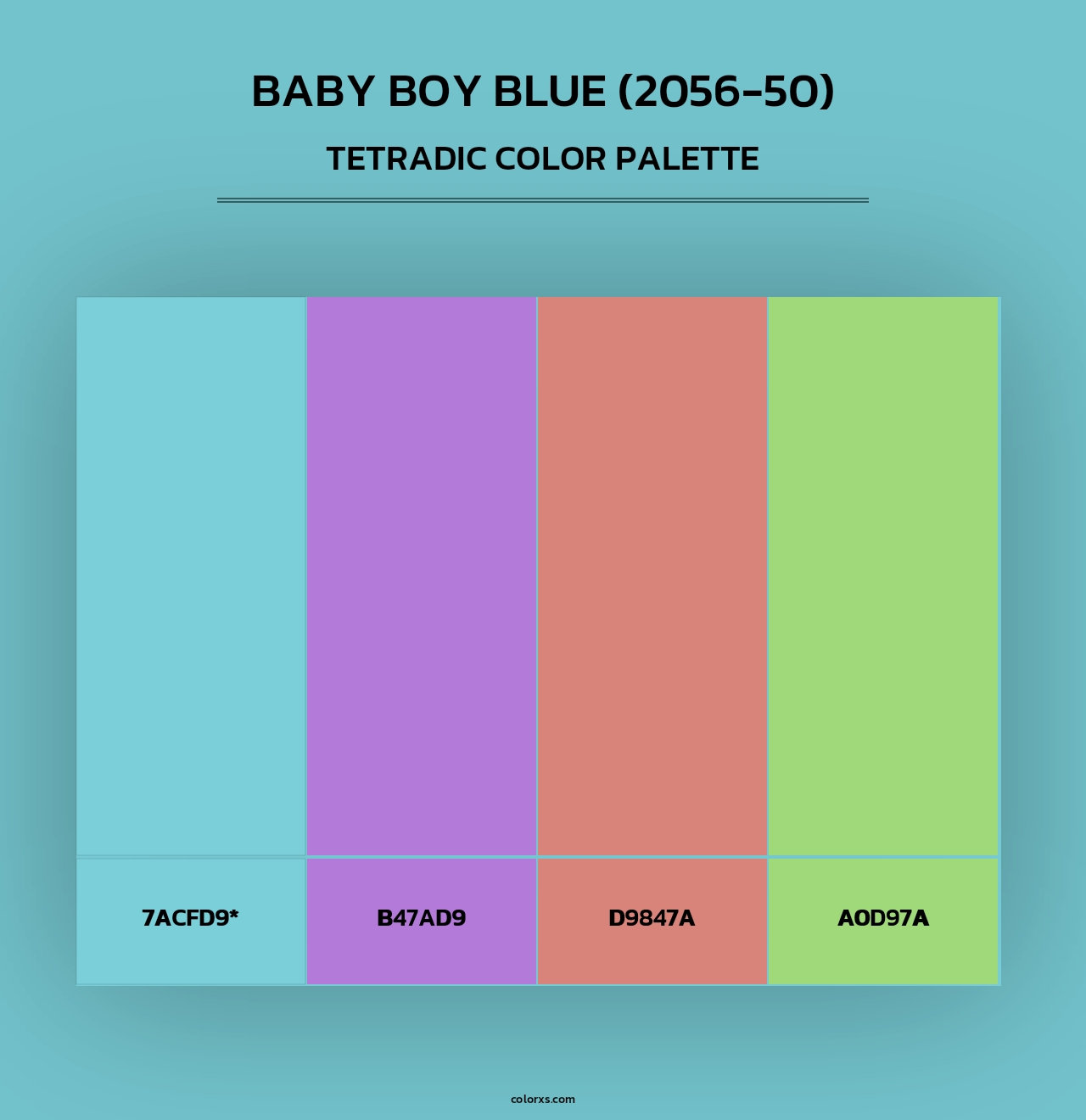 Baby Boy Blue (2056-50) - Tetradic Color Palette