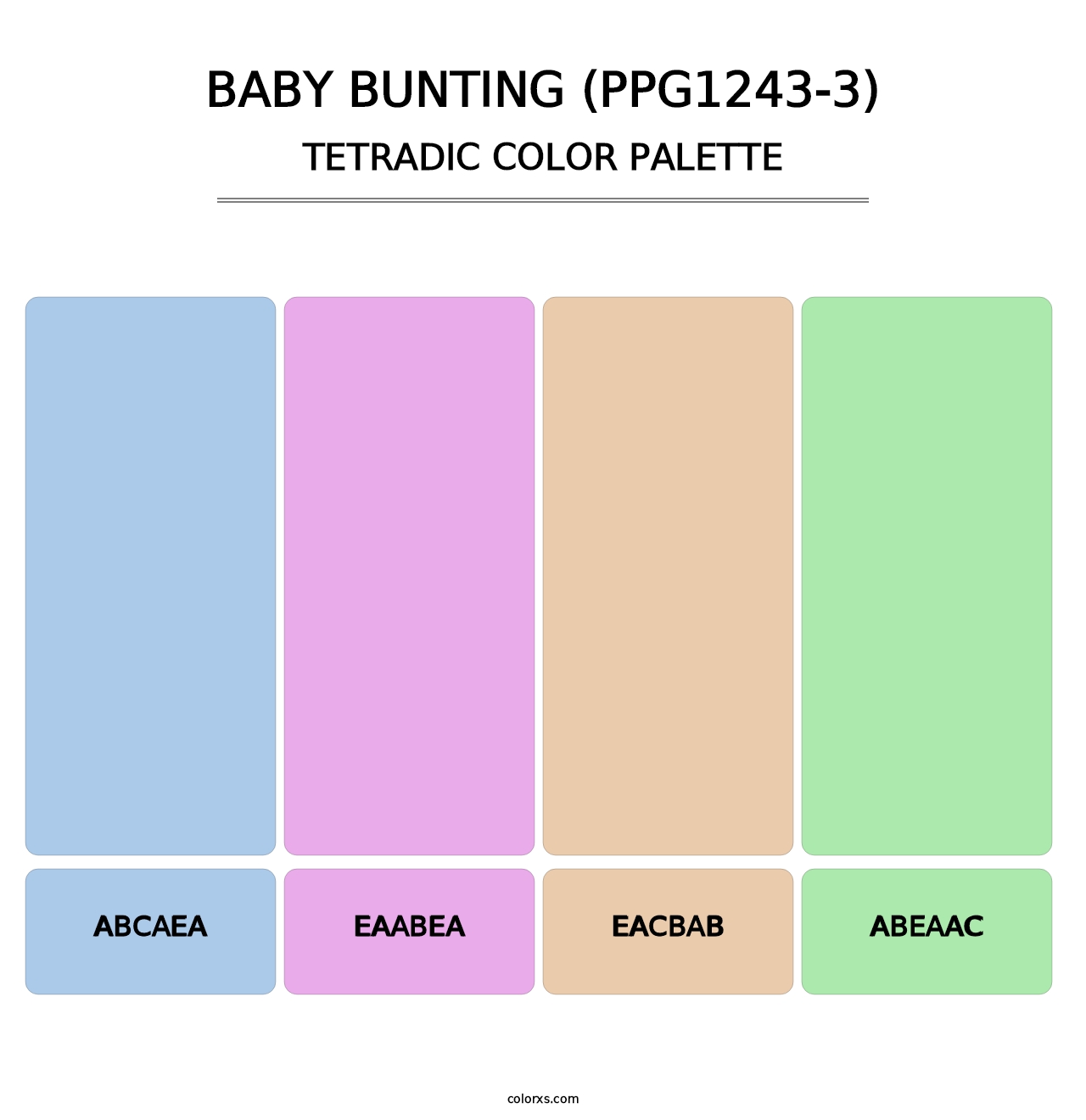 Baby Bunting (PPG1243-3) - Tetradic Color Palette