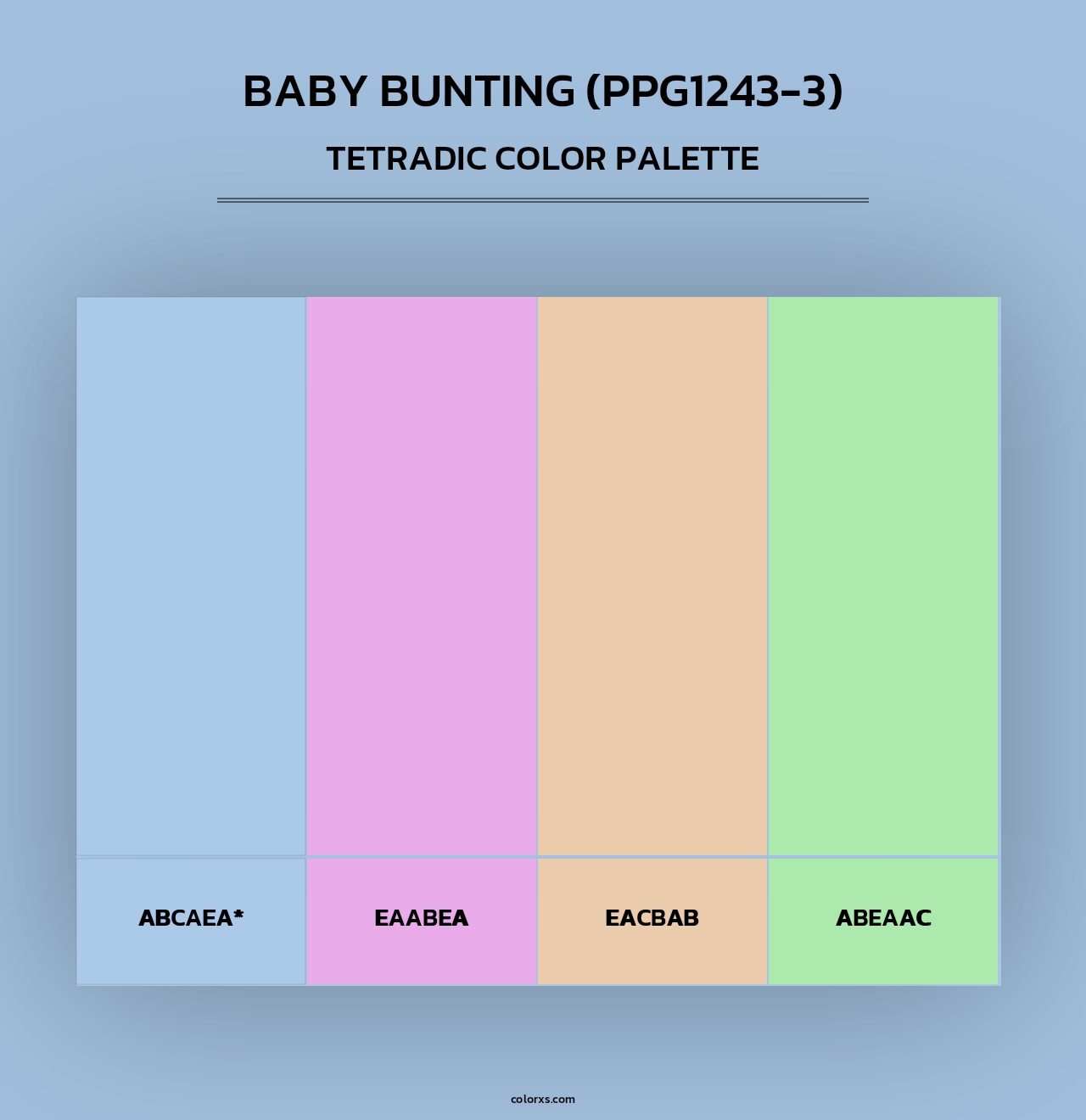 Baby Bunting (PPG1243-3) - Tetradic Color Palette