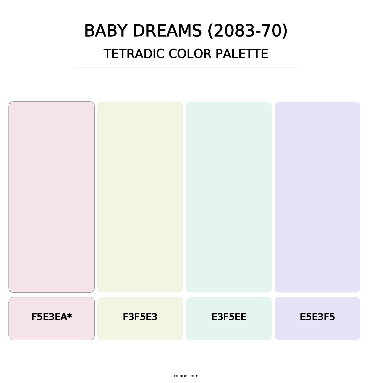 Baby Dreams (2083-70) - Tetradic Color Palette