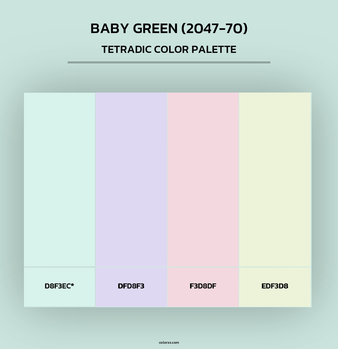 Baby Green (2047-70) - Tetradic Color Palette