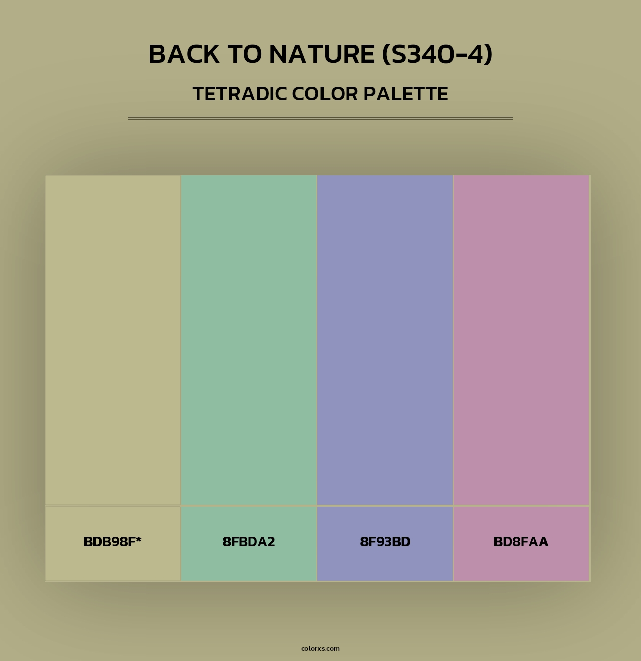 Back To Nature (S340-4) - Tetradic Color Palette