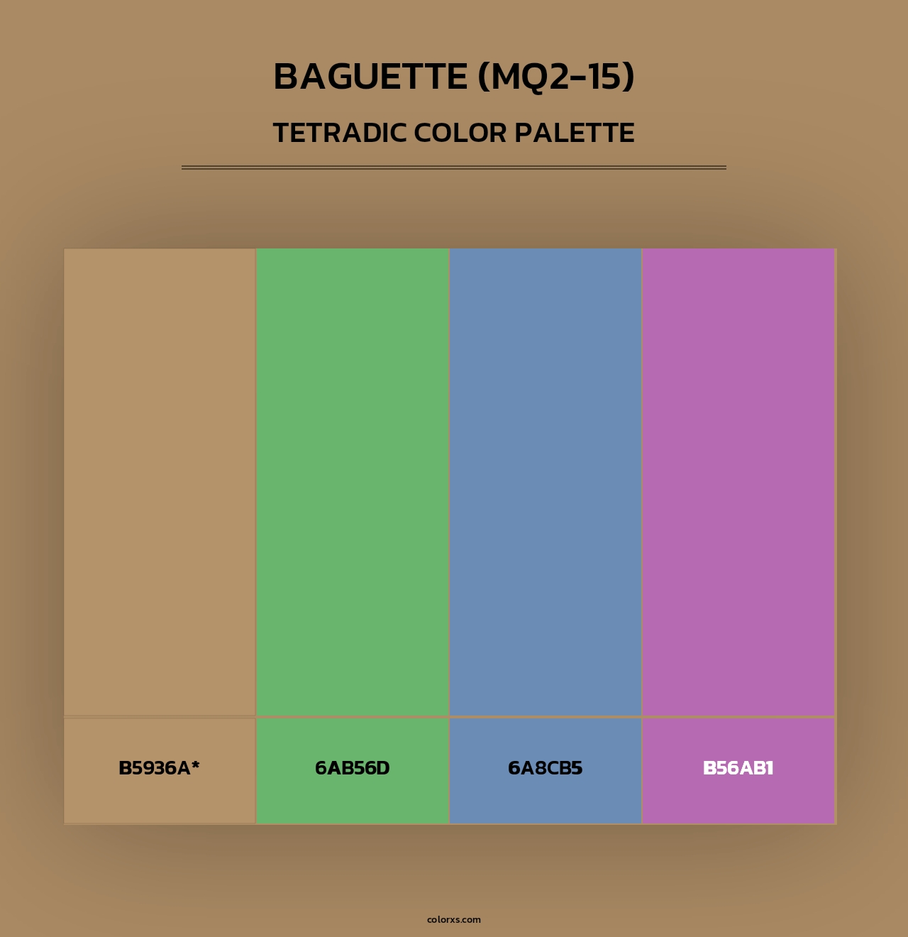 Baguette (MQ2-15) - Tetradic Color Palette