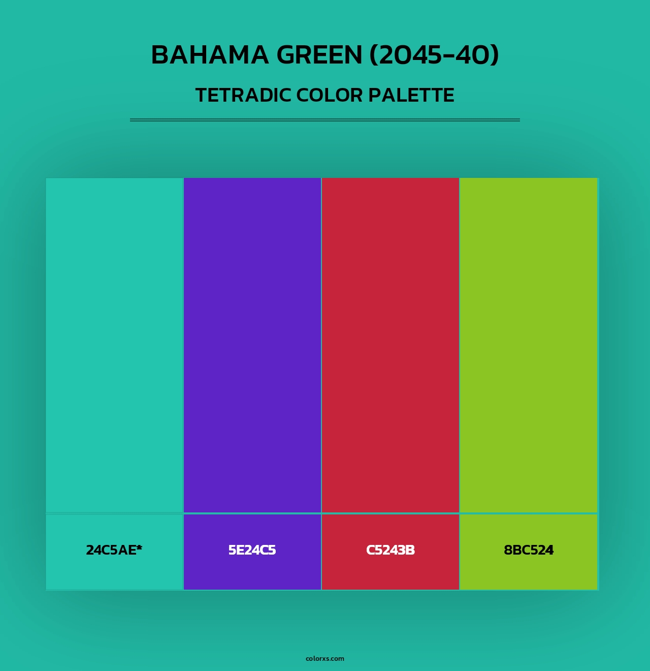 Bahama Green (2045-40) - Tetradic Color Palette