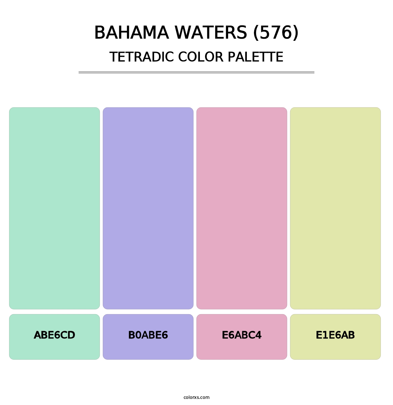 Bahama Waters (576) - Tetradic Color Palette