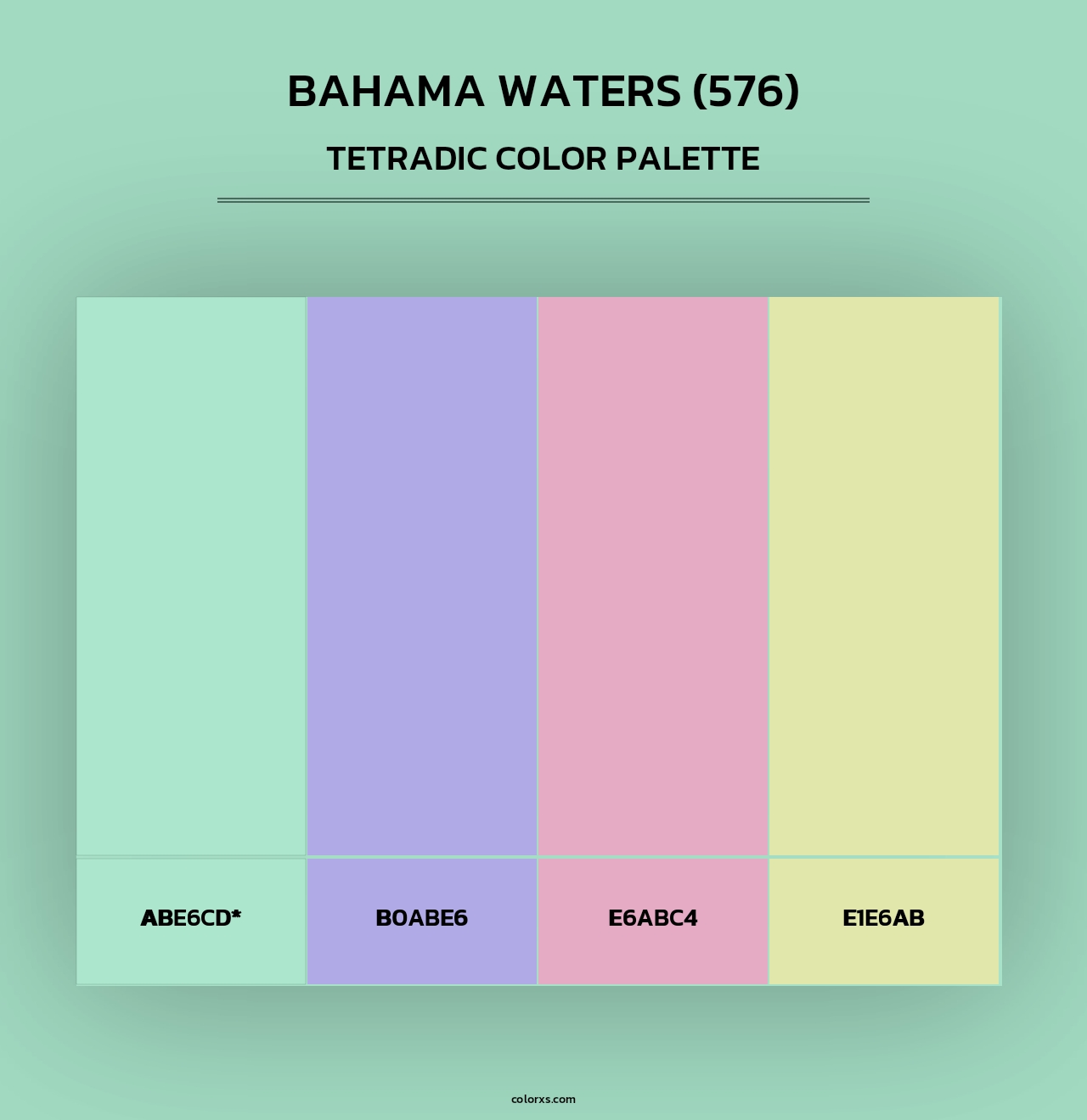 Bahama Waters (576) - Tetradic Color Palette