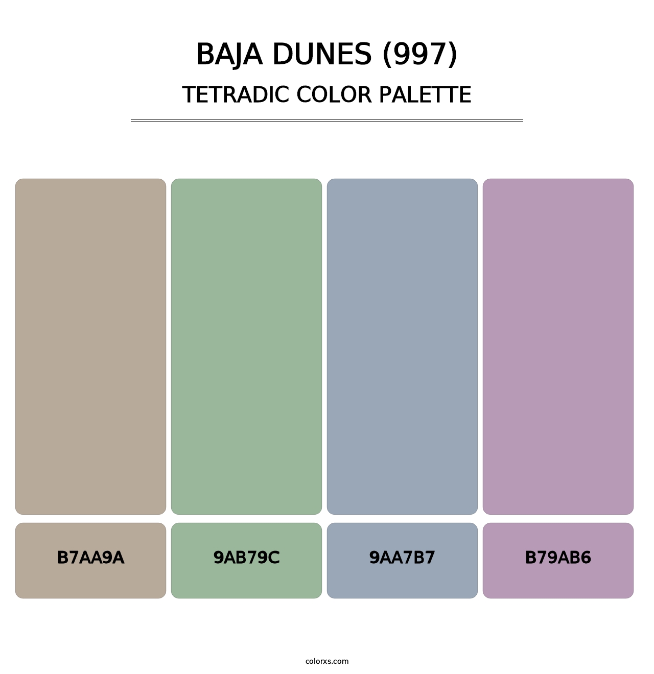 Baja Dunes (997) - Tetradic Color Palette
