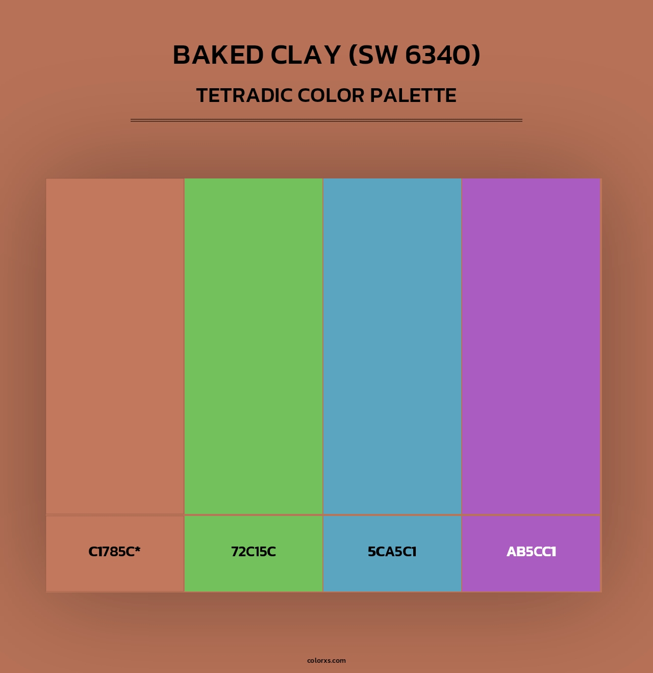 Baked Clay (SW 6340) - Tetradic Color Palette