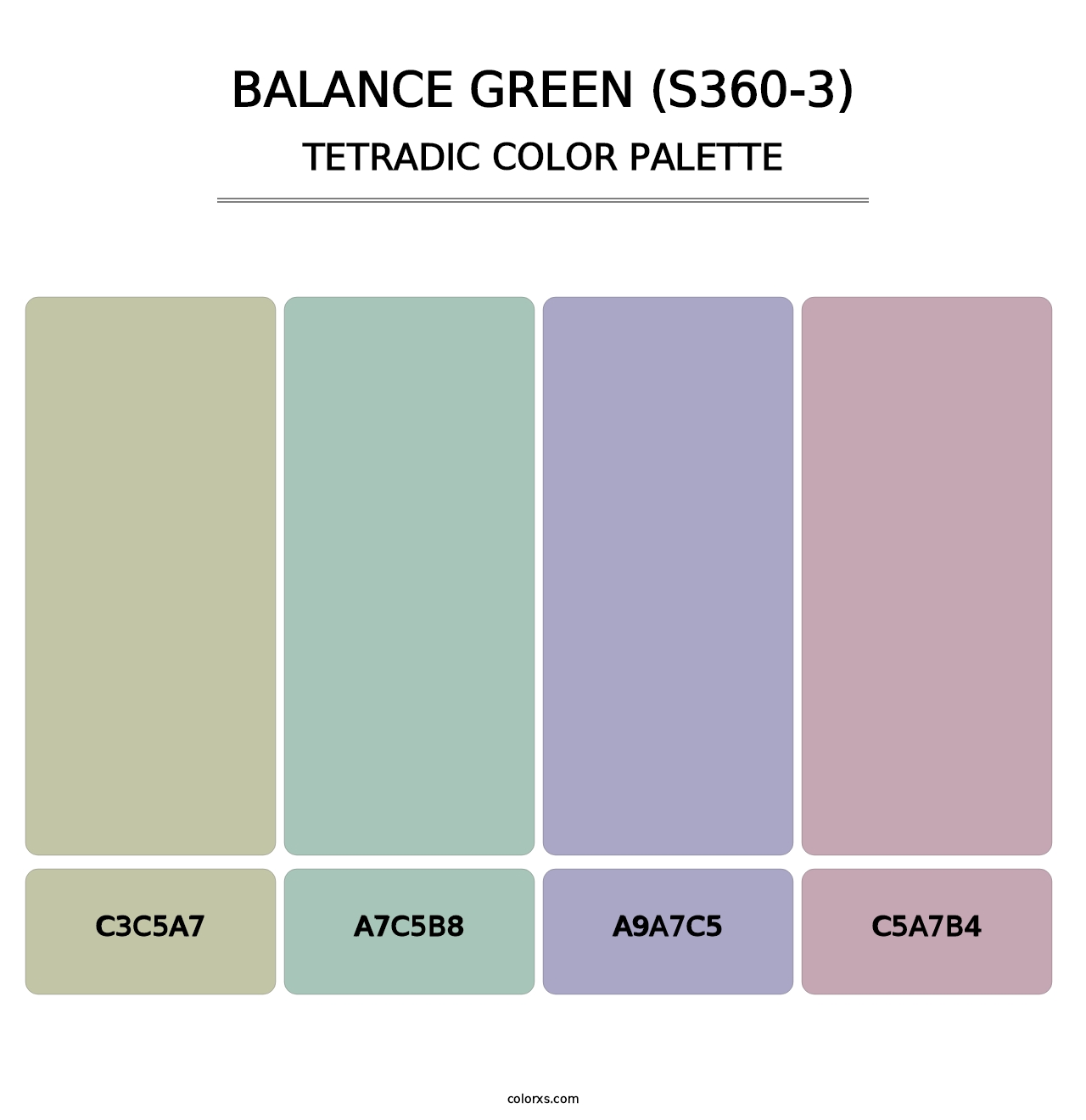 Balance Green (S360-3) - Tetradic Color Palette