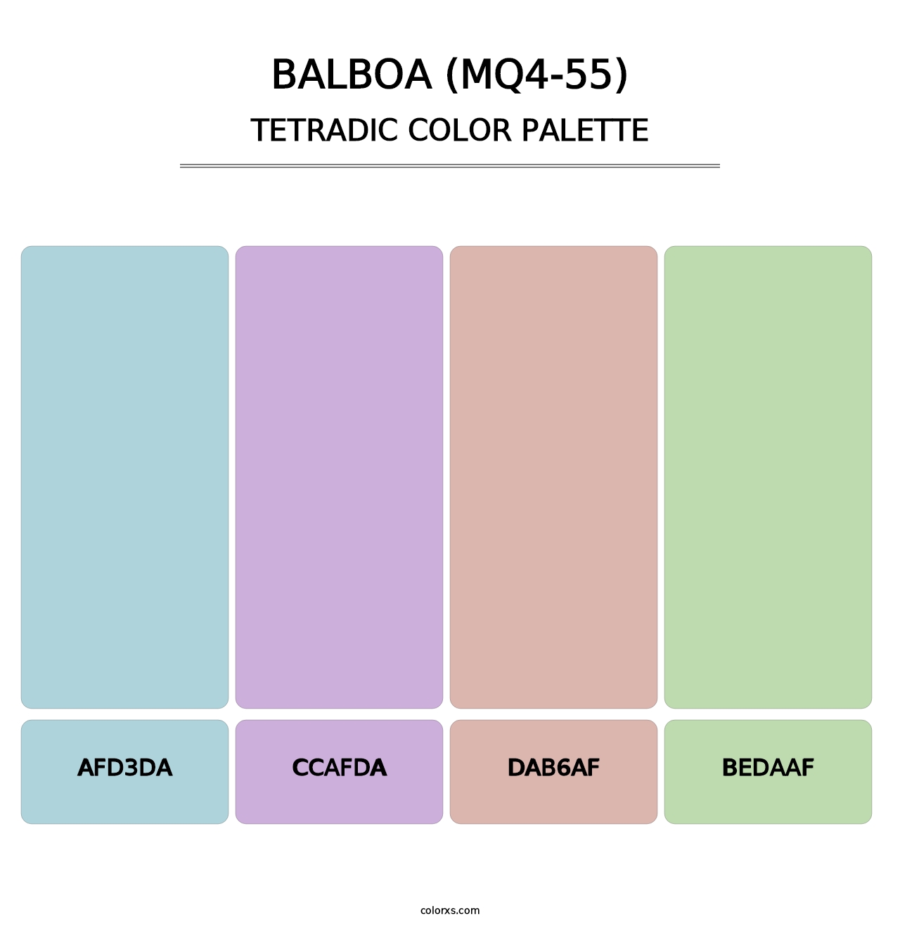 Balboa (MQ4-55) - Tetradic Color Palette