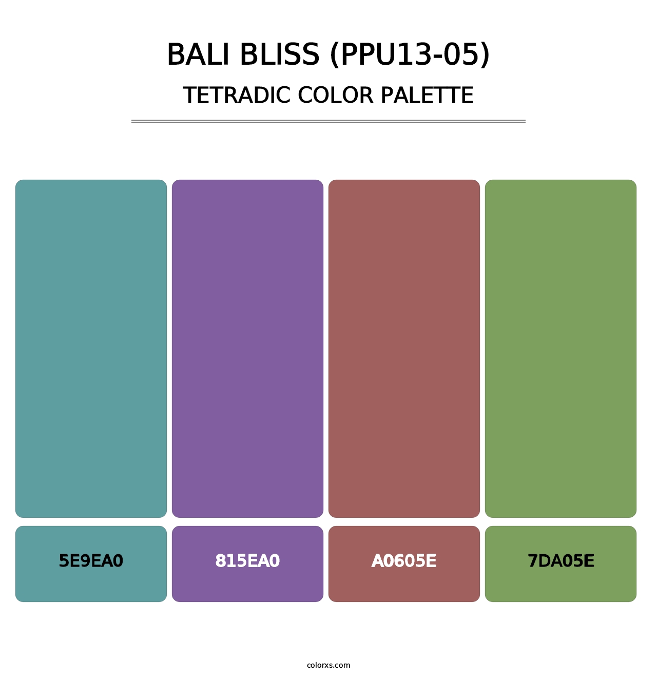 Bali Bliss (PPU13-05) - Tetradic Color Palette