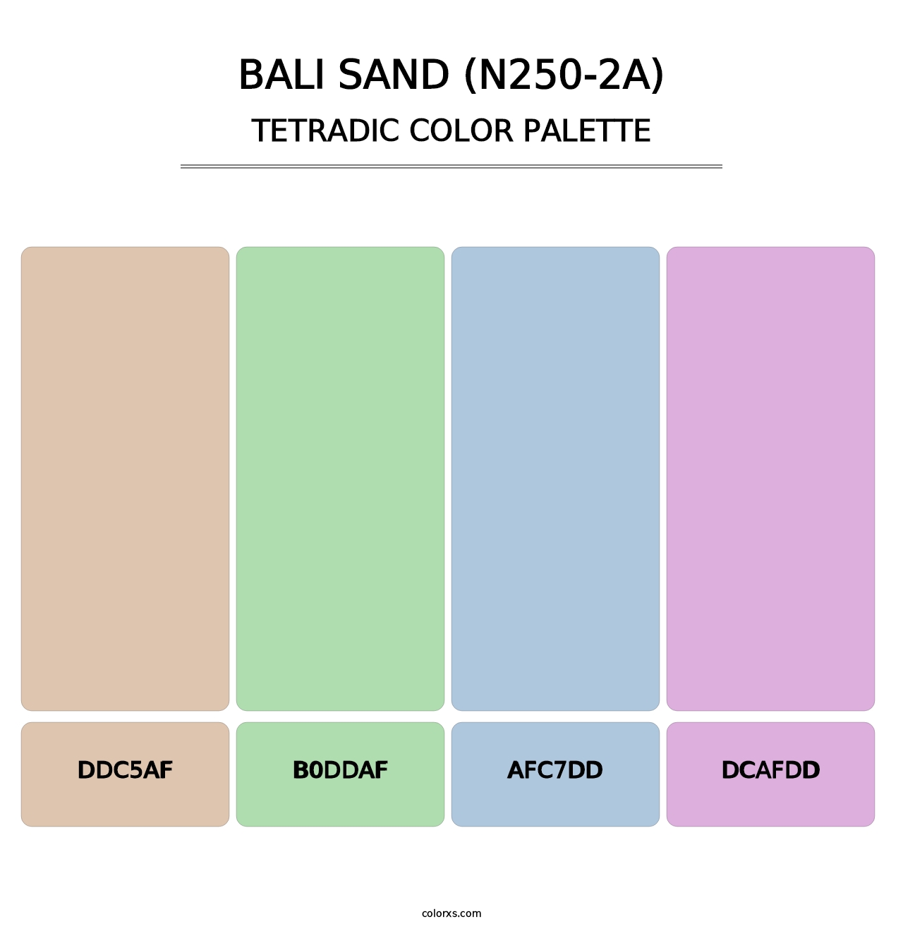 Bali Sand (N250-2A) - Tetradic Color Palette