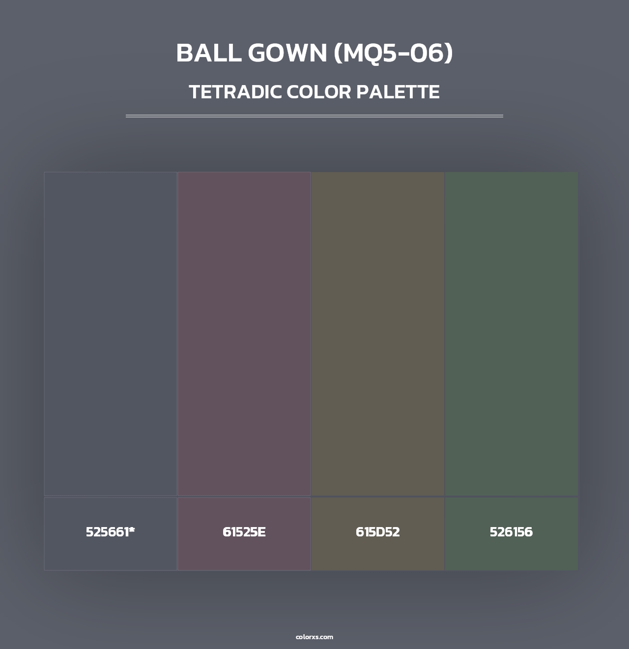 Ball Gown (MQ5-06) - Tetradic Color Palette