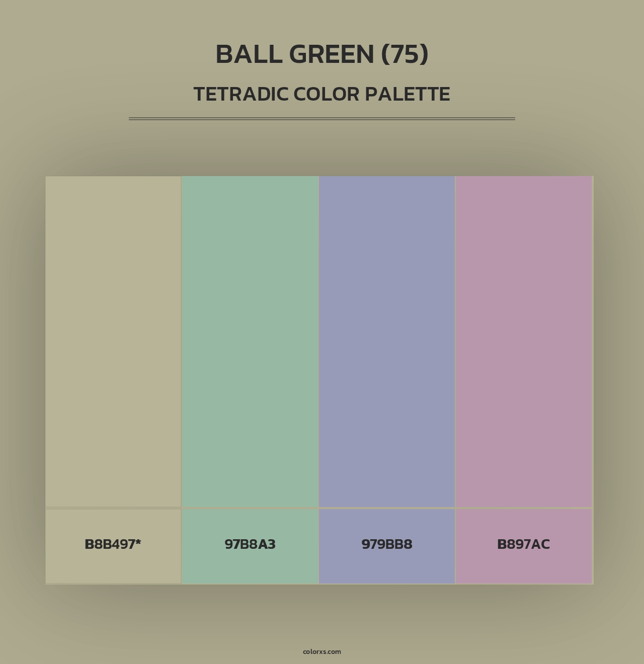 Ball Green (75) - Tetradic Color Palette