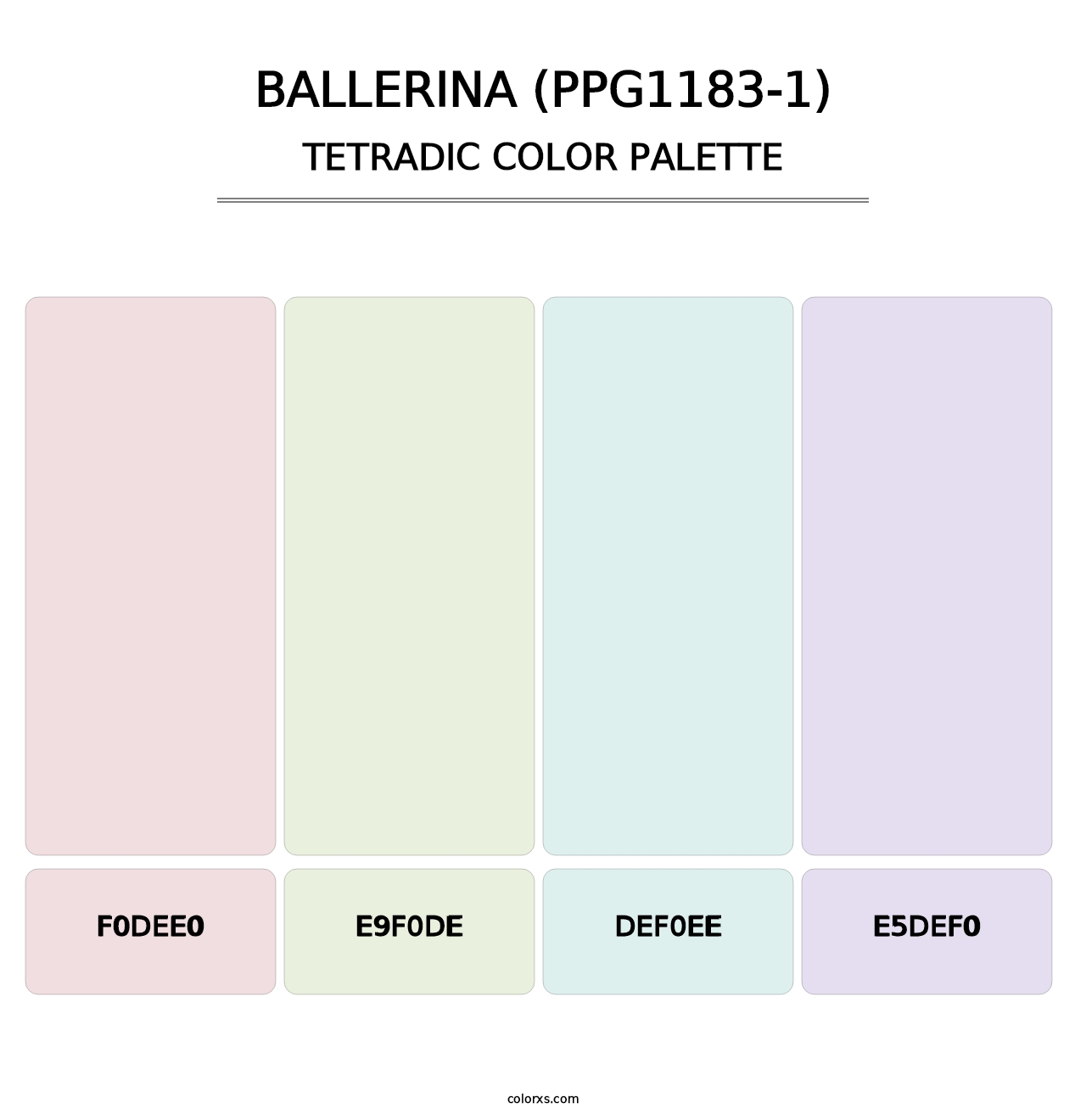Ballerina (PPG1183-1) - Tetradic Color Palette