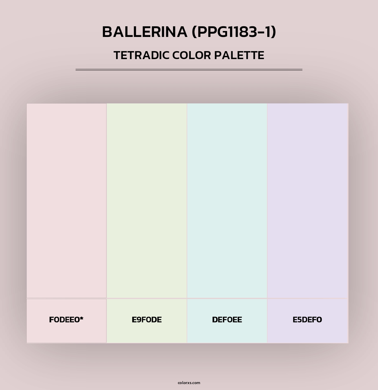 Ballerina (PPG1183-1) - Tetradic Color Palette