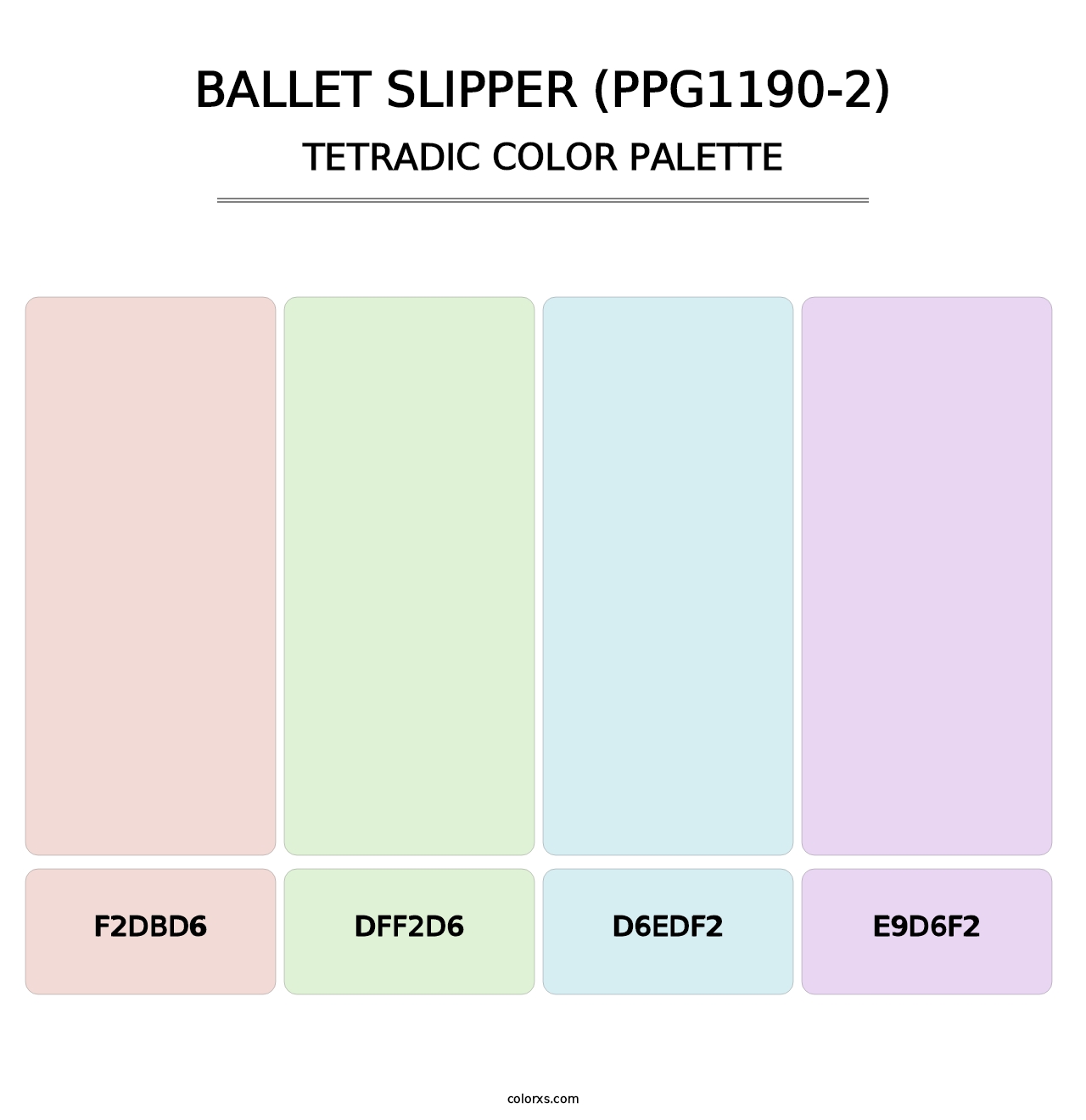 Ballet Slipper (PPG1190-2) - Tetradic Color Palette