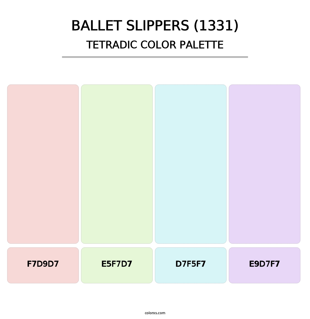 Ballet Slippers (1331) - Tetradic Color Palette