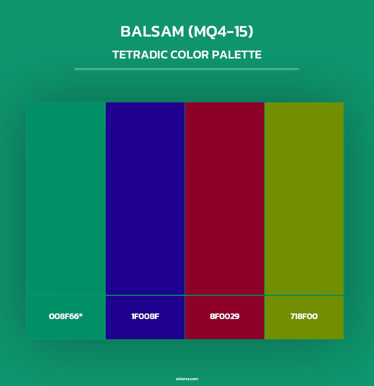 Balsam (MQ4-15) - Tetradic Color Palette