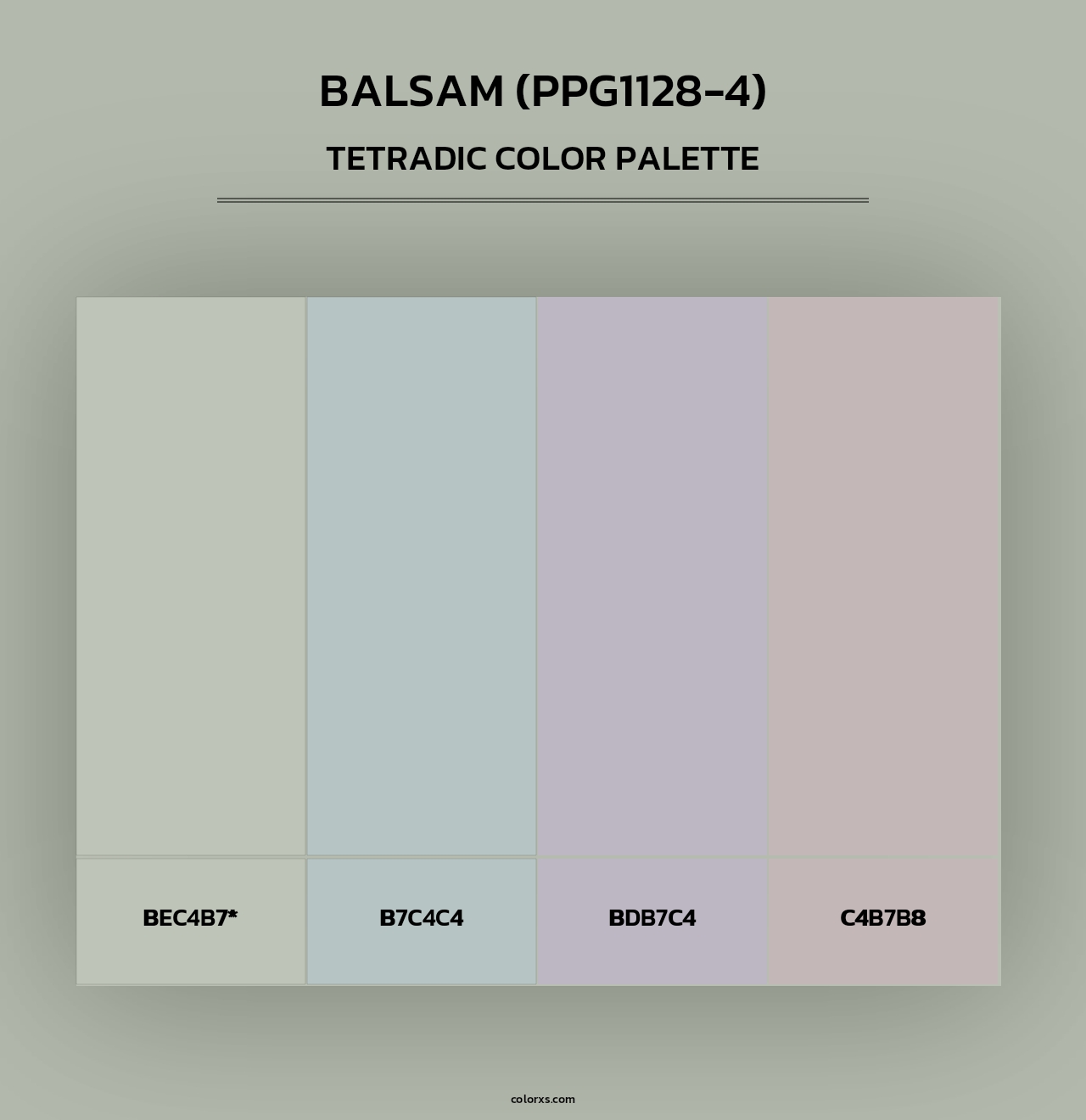 Balsam (PPG1128-4) - Tetradic Color Palette