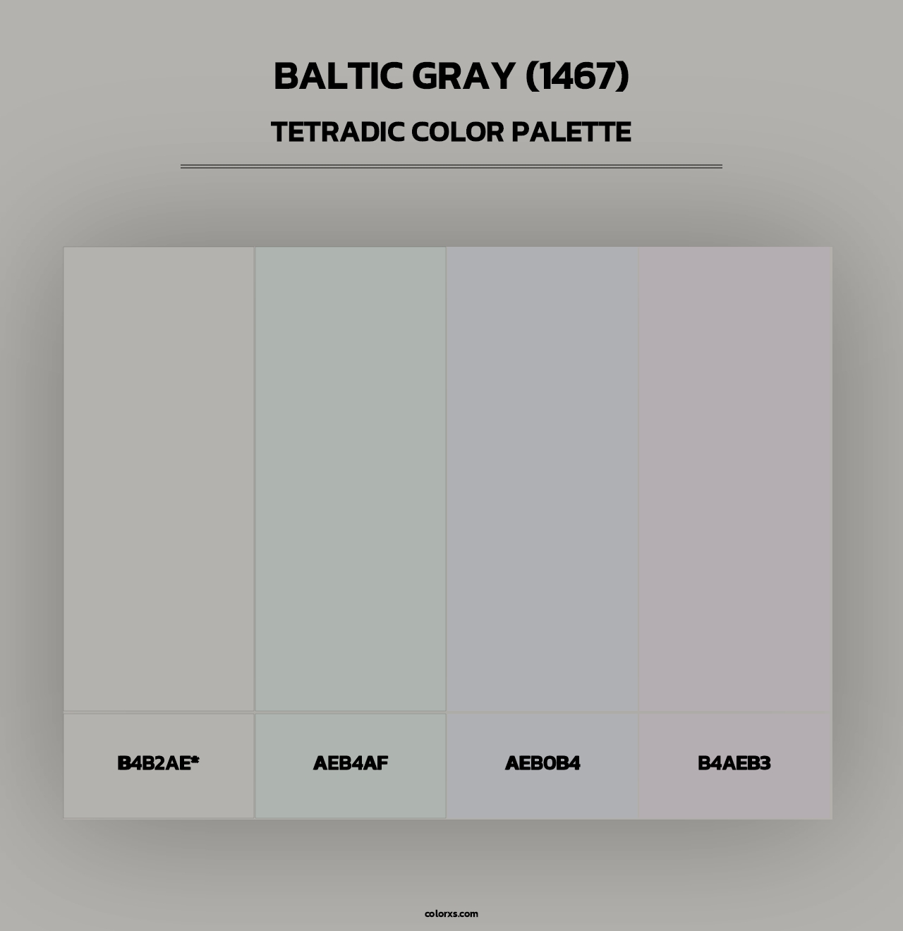 Baltic Gray (1467) - Tetradic Color Palette