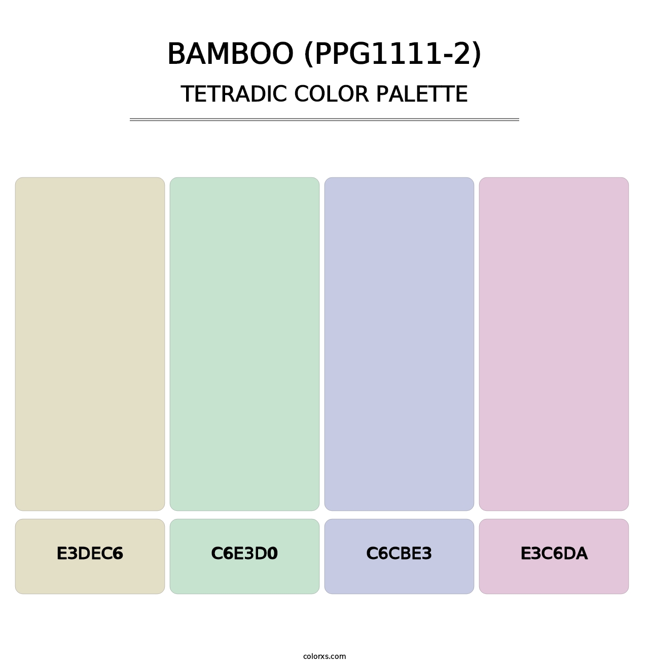 Bamboo (PPG1111-2) - Tetradic Color Palette