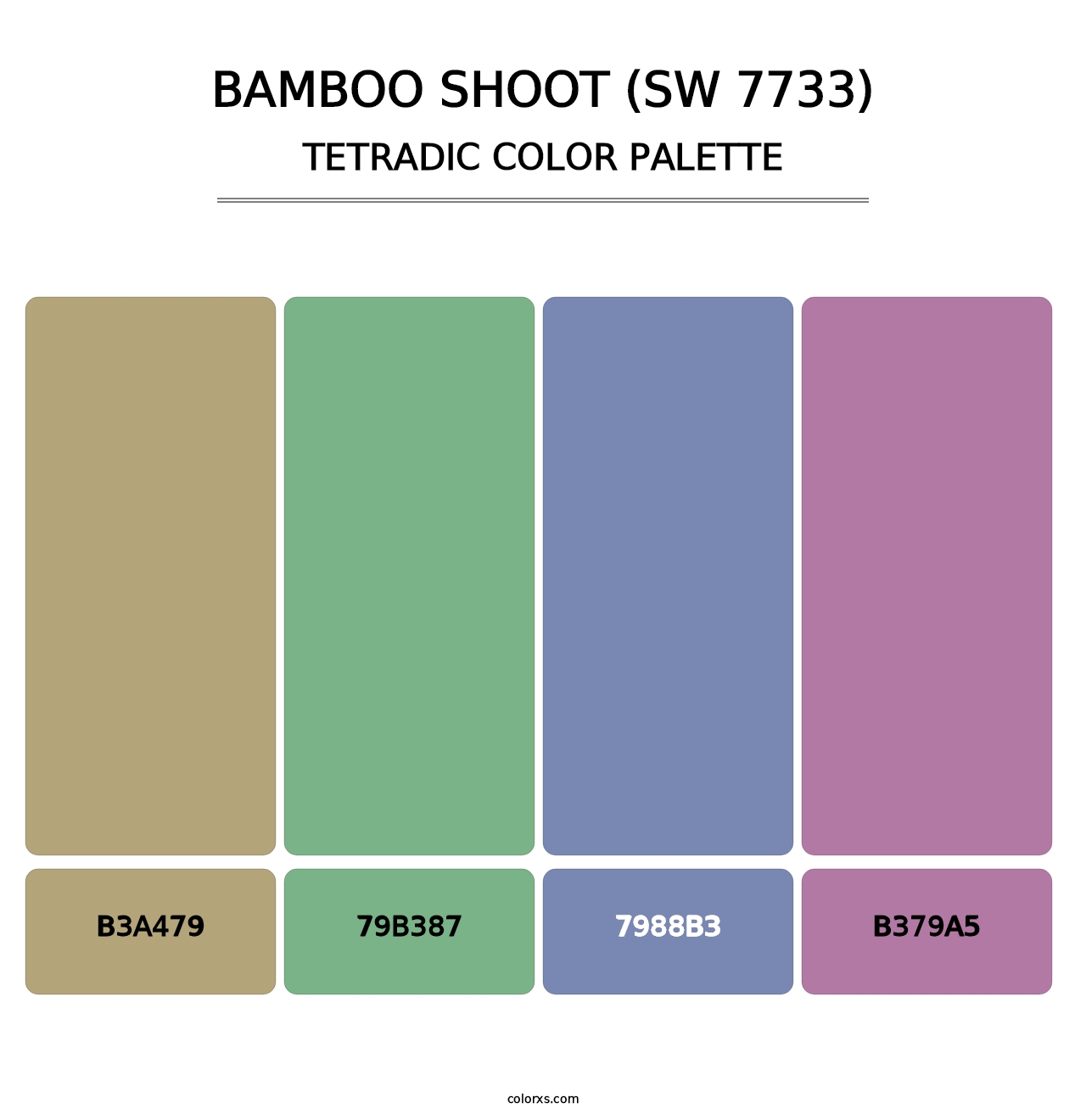 Bamboo Shoot (SW 7733) - Tetradic Color Palette